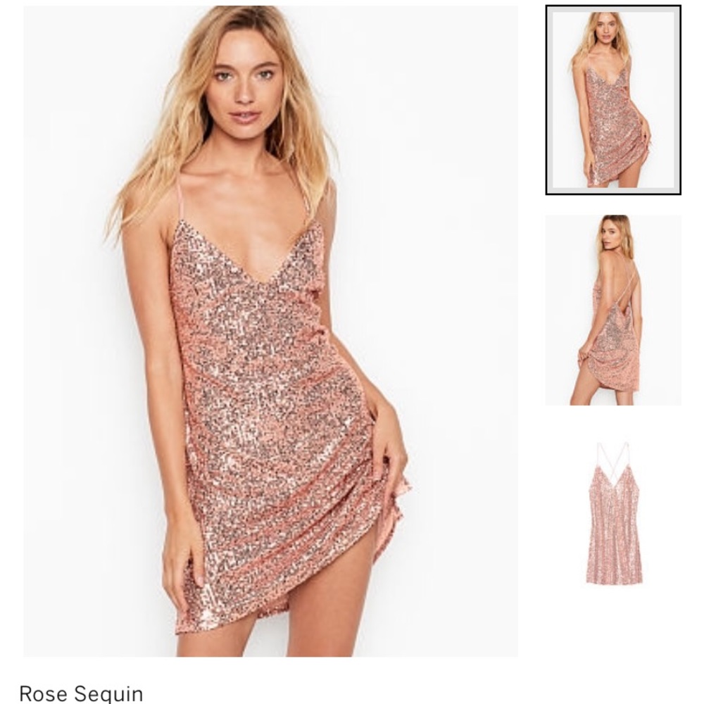 NWOT VS Sequin Slip Dress